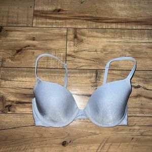 Sparkly silver bra from pink